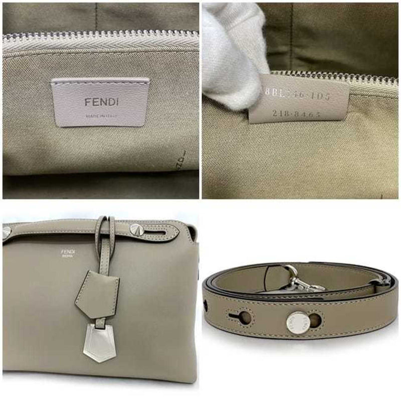 Fendi Beige Leather Handbag Shoulder Bag (Pre-Owned)