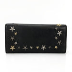 Jimmy Choo Black Leather Long Wallet (Bi-Fold) (Pre-Owned)