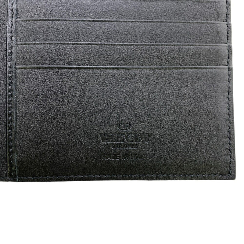 Valentino Garavani Black Leather Bill Wallet (Bi-Fold) (Pre-Owned)