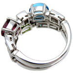 Bvlgari Blue White White Gold Band Ring (Pre-Owned)