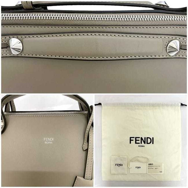 Fendi Beige Leather Handbag Shoulder Bag (Pre-Owned)