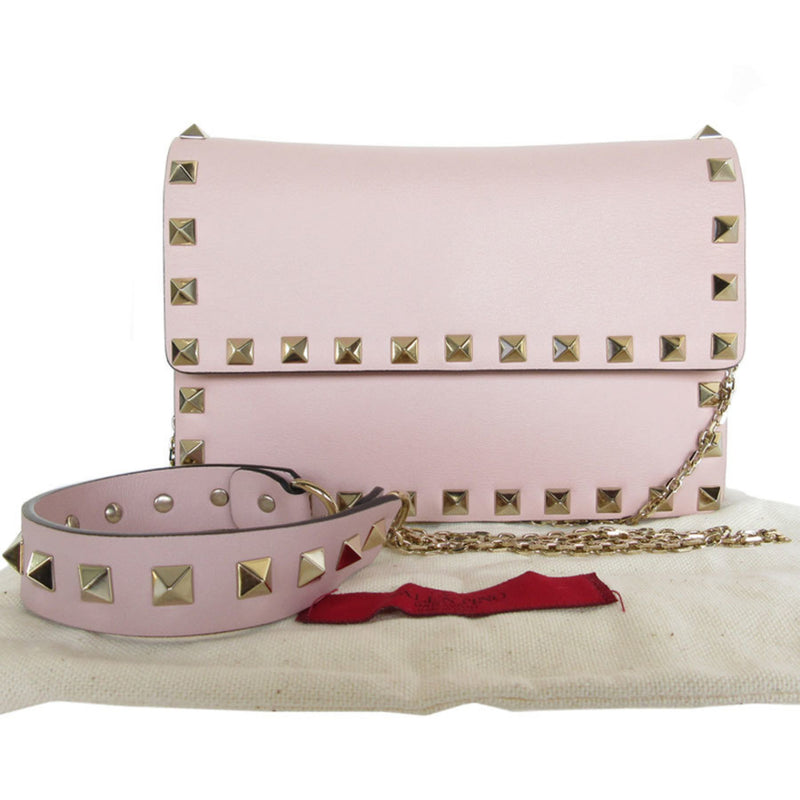 Valentino Garavani Light Pink Leather Shoulder Bag (Pre-Owned)