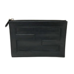 Fendi Black Leather Clutch Bag (Pre-Owned)