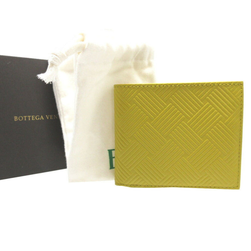 Bottega Veneta Yellow Leather Bill Wallet (Bi-Fold) (Pre-Owned)