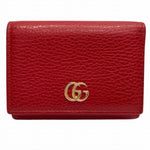 Gucci Red Color Leather Wallet (Tri-Fold) (Pre-Owned)