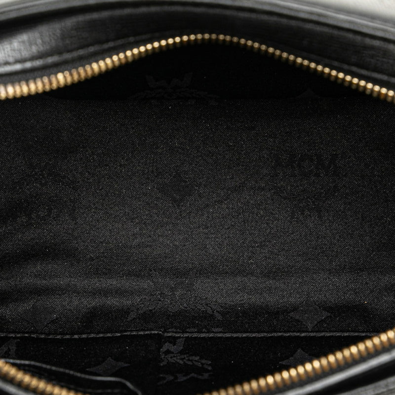 Mcm Black Gold Leather Handbag (Pre-Owned)