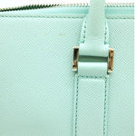 Bvlgari Light Blue Leather Handbag Tote Bag (Pre-Owned)