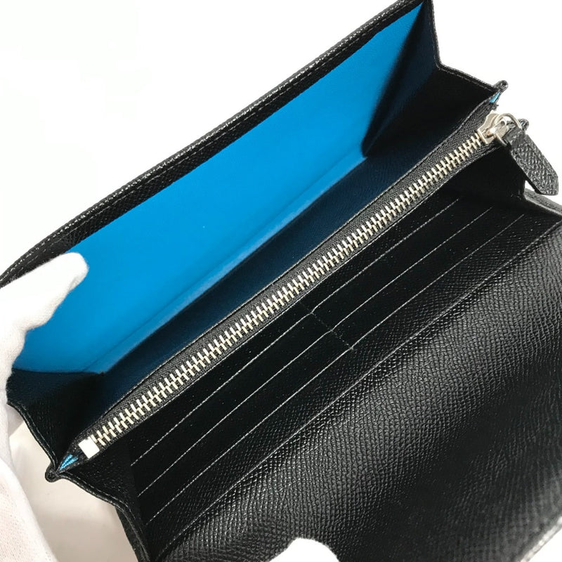 Bvlgari Black Leather Long Wallet (Bi-Fold) (Pre-Owned)