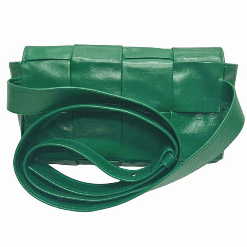 Bottega Veneta Green Leather Fanny Pack Sling Bag (Pre-Owned)