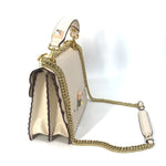 Fendi Beige Leather Shoulder Bag (Pre-Owned)