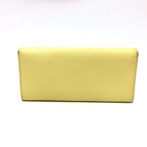 Bvlgari Yellow Leather Long Wallet (Bi-Fold) (Pre-Owned)