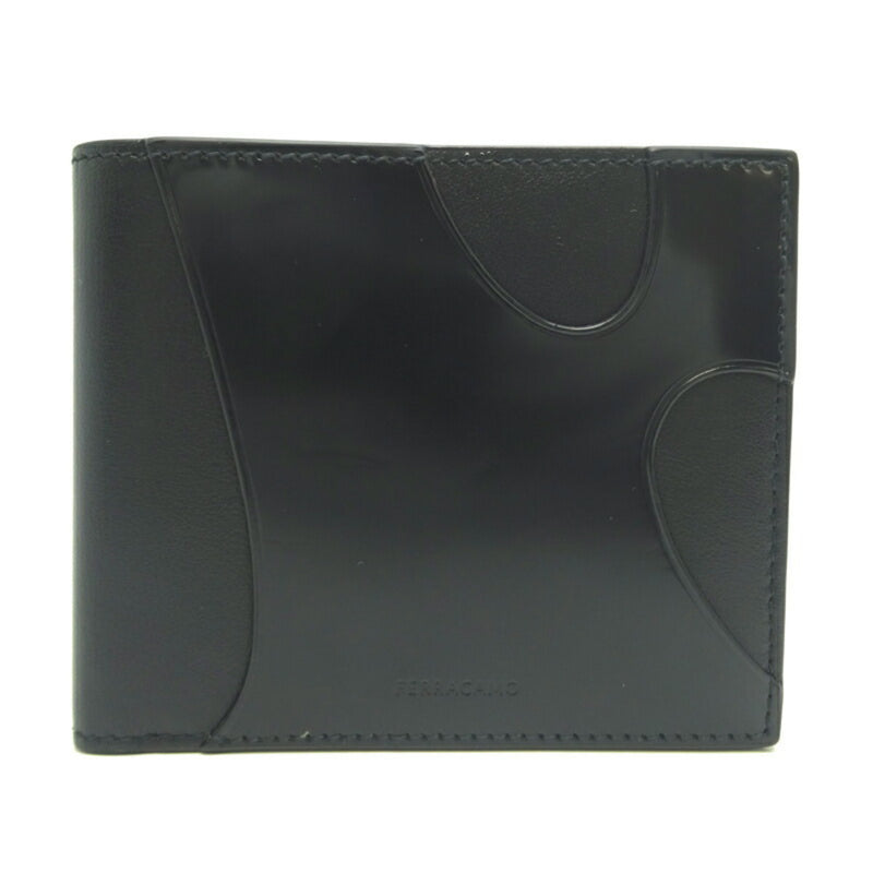 Salvatore Ferragamo Black Leather Wallet (Bi-Fold) (Pre-Owned)