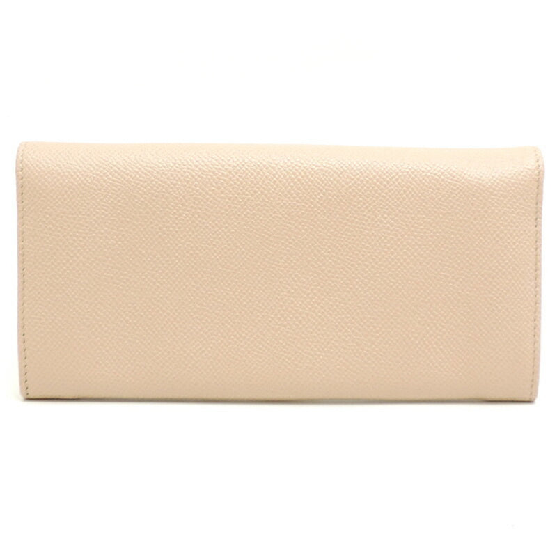 Bvlgari Beige Leather Long Wallet (Bi-Fold) (Pre-Owned)