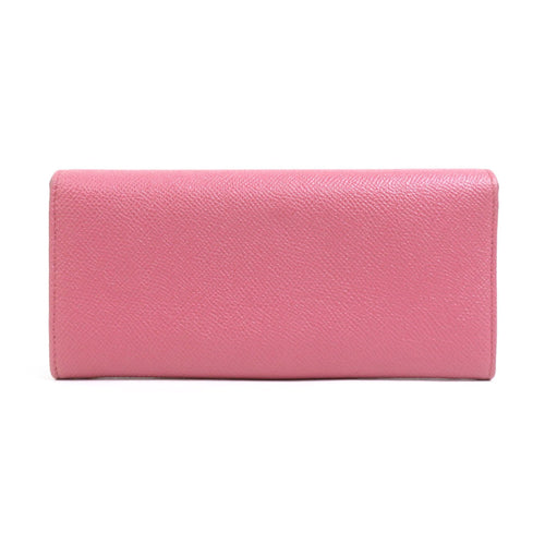 Bvlgari Pink Leather Long Wallet (Bi-Fold) (Pre-Owned)