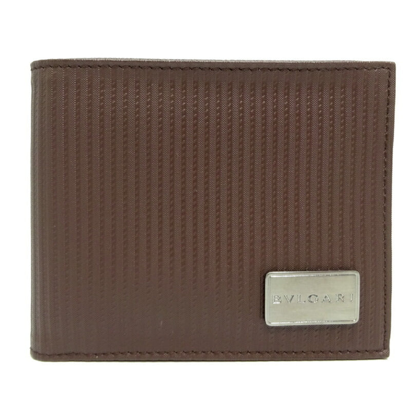 Bvlgari Millerighe Brown Leather Wallet (Bi-Fold) (Pre-Owned)