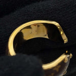 Louis Vuitton Brown Gold Plating Monogram Band Ring (Pre-Owned)