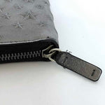 Jimmy Choo Metallic Silver Leather Long Wallet (Bi-Fold) (Pre-Owned)