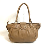 Salvatore Ferragamo Beige Leather Handbag (Pre-Owned)