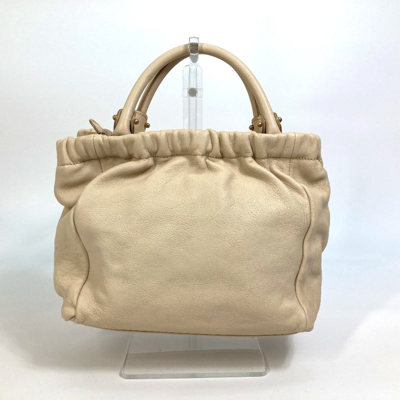 Salvatore Ferragamo Beige Leather Handbag (Pre-Owned)