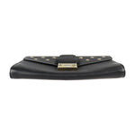 Redvalentino Black Leather Clutch Bag Handbag (Pre-Owned)