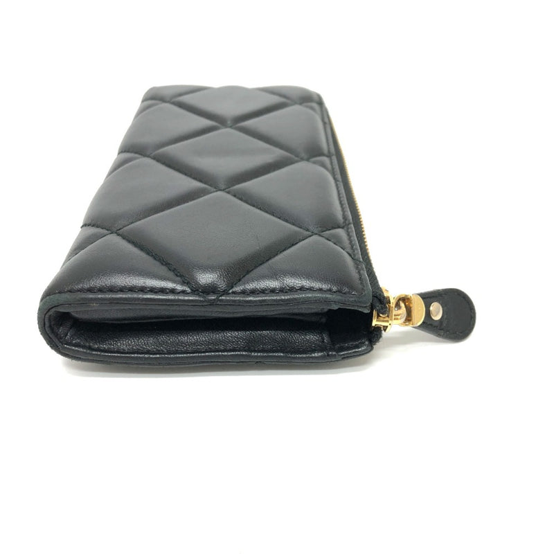 Salvatore Ferragamo Black Leather Long Wallet (Bi-Fold) (Pre-Owned)