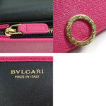 Bvlgari Pink Leather Long Wallet (Bi-Fold) (Pre-Owned)