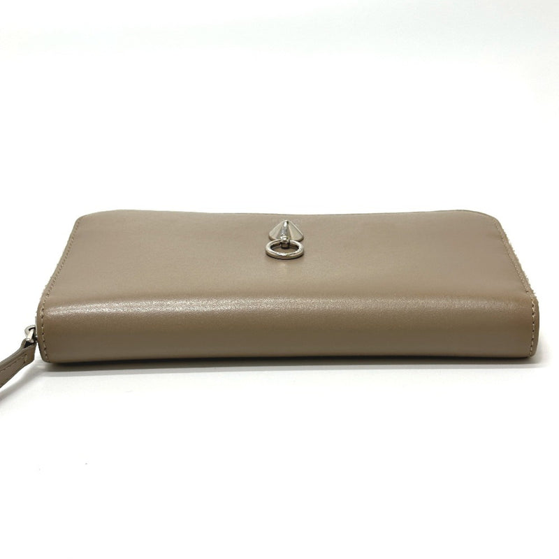 Fendi Beige Leather Long Wallet (Bi-Fold) (Pre-Owned)