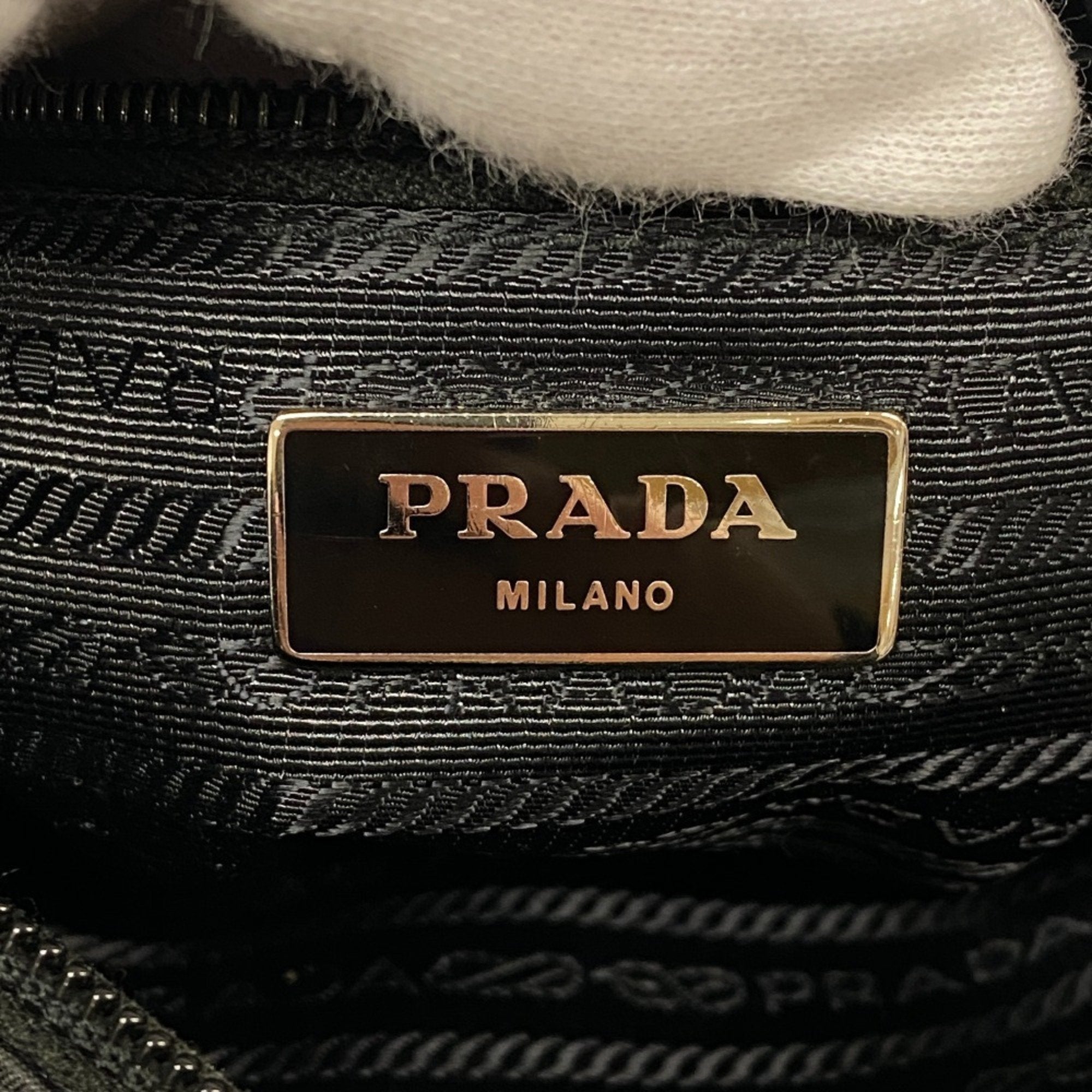 Prada Black Nylon Shoulder Bag (Pre-Owned)