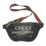 Gucci Black Leather Fanny Pack Pouch (Pre-Owned)