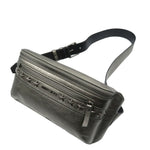 Jimmy Choo Metallic Gray Leather Sling Bag (Pre-Owned)