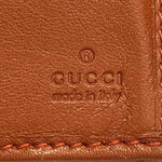 Gucci Beige Orange Canvas Leather Long Wallet (Bi-Fold) (Pre-Owned)