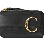 Chloé Black Leather Coin Purse/Coin Case