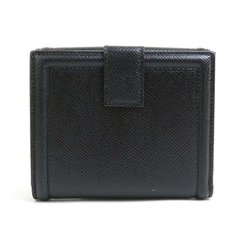 Salvatore Ferragamo Black Leather Wallet (Bi-Fold) (Pre-Owned)