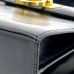 Salvatore Ferragamo Black Leather Shoulder Bag (Pre-Owned)