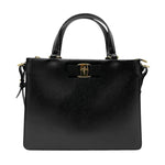 Salvatore Ferragamo Black Leather Handbag Shoulder Bag (Pre-Owned)