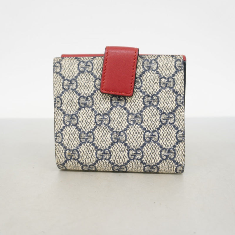 Gucci Navy Red Color Pvc Wallet (Bi-Fold) (Pre-Owned)