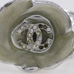 Chanel Camellia Silver Band Ring (Pre-Owned)