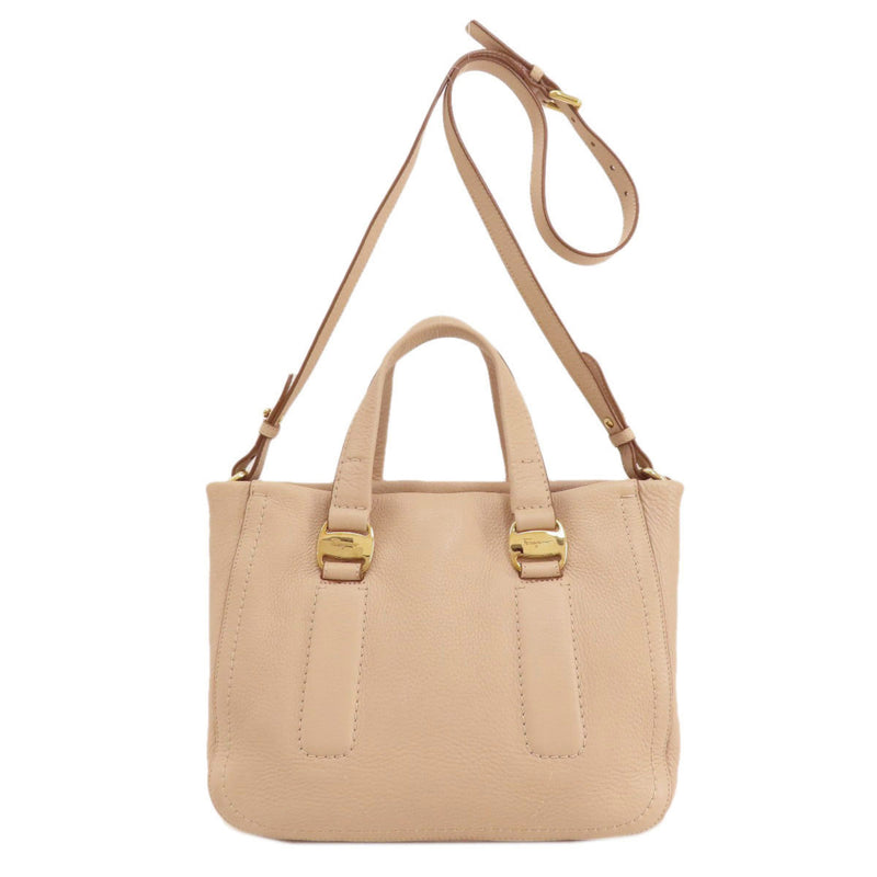 Salvatore Ferragamo Beige Leather Handbag (Pre-Owned)