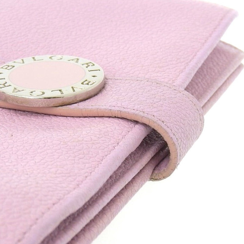 Bvlgari Pink Leather Long Wallet (Bi-Fold) (Pre-Owned)