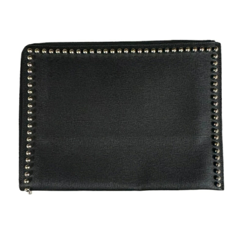 Fendi Black Leather Clutch Bag (Pre-Owned)