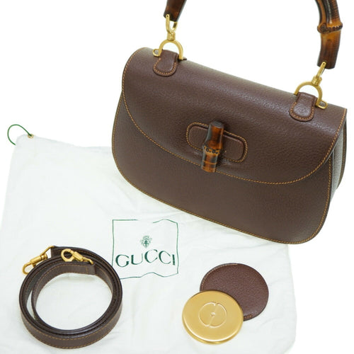 Gucci Brown Leather Handbag (Pre-Owned)