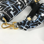 Fendi Black Blue Nylon Baguette Bag Pochette Shoulder Bag (Pre-Owned)