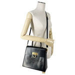 Salvatore Ferragamo Black Leather Handbag (Pre-Owned)