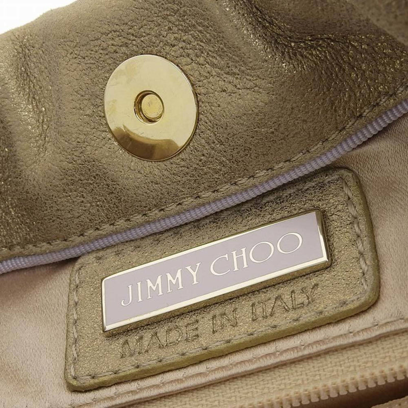 Jimmy Choo Gold Leather Shoulder Bag (Pre-Owned)