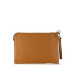 Salvatore Ferragamo Beige Leather Clutch Bag (Pre-Owned)