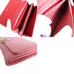 Bvlgari Pink Leather Long Wallet (Bi-Fold) (Pre-Owned)