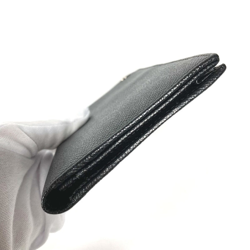 Bvlgari Black Leather Long Wallet (Bi-Fold) (Pre-Owned)