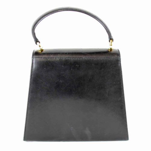 Salvatore Ferragamo Black Leather Shoulder Bag (Pre-Owned)