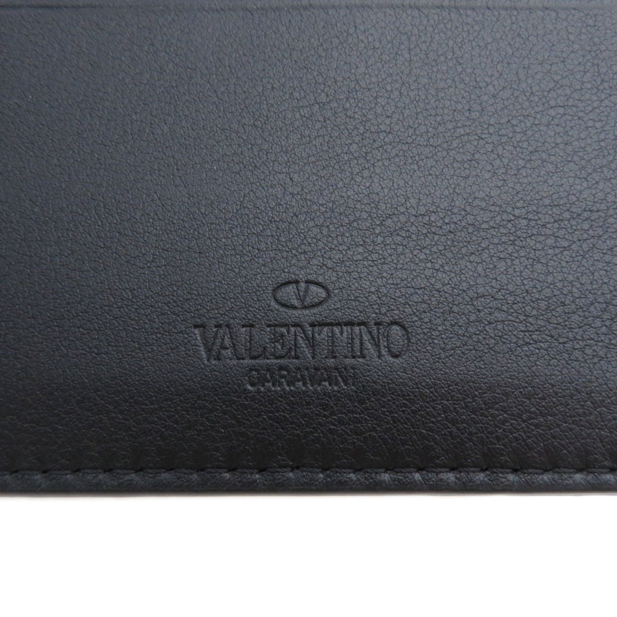 Valentino Garavani Black Leather Wallet (Bi-Fold) (Pre-Owned)