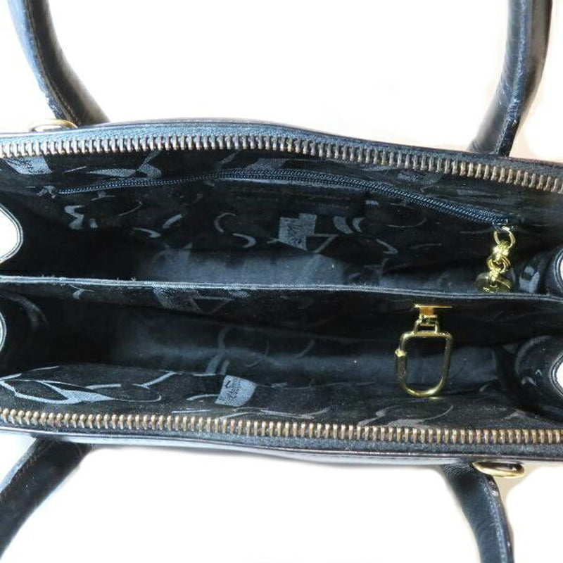 Salvatore Ferragamo Black Leather Shoulder Bag (Pre-Owned)